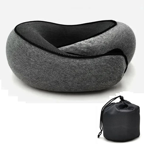 Portable Adjustable Memory Foam U-Shaped Travel Neck Pillow for Optimal Support and Comfort
