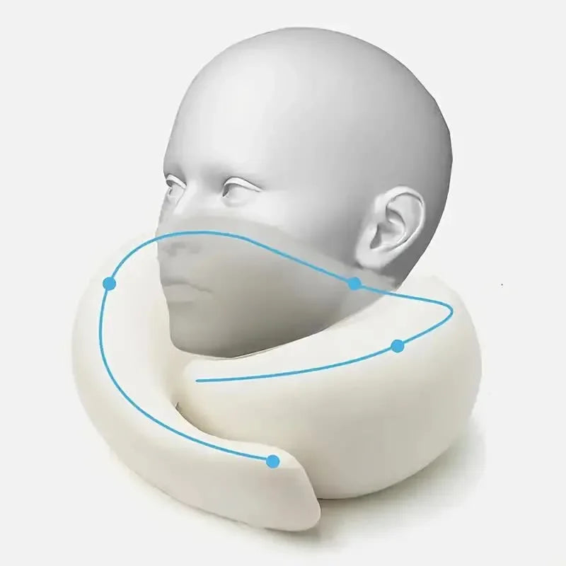 Portable Adjustable Memory Foam U-Shaped Travel Neck Pillow for Optimal Support and Comfort