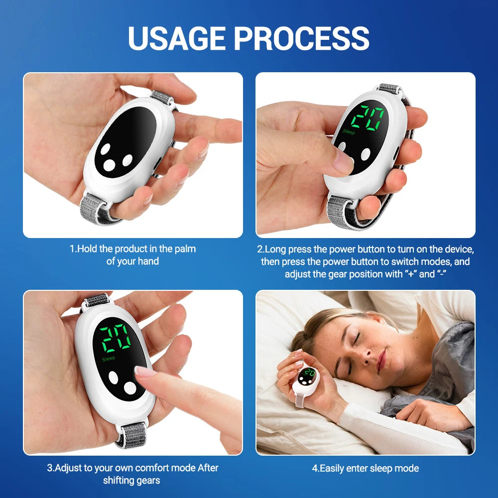 Two Modes, 20 Levels of Intensity, Intelligent Sleep Device, Anxiety Relief, Neurological Sleep, Insomnia, and Soothing Device,