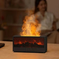 Simulated 3D Flame Aromatherapy Diffuser and Humidifier with Color Atmosphere Lighting and Remote Control - Ideal Holiday Gift