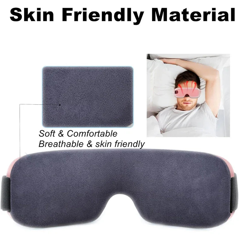 4D Smart Eye Massager with Airbag Vibration, Hot Compress, and Bluetooth Technology for Fatigue Relief and Anti-Wrinkle Care